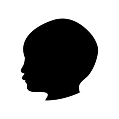a child silhouette vector child profile vector