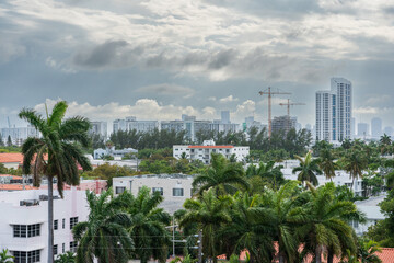 Fototapeta na wymiar View from Miami Beach, Florida,