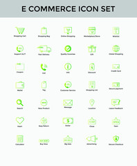 Set of e commerce icon | online shopping icon set 