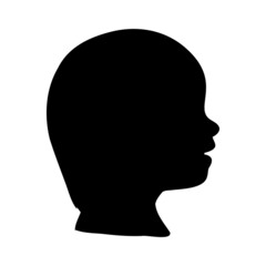 a child silhouette vector child profile vector