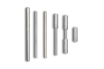 metal chrome tubes on a white background