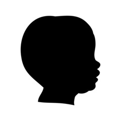 a child silhouette vector child profile vector