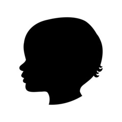 a child silhouette vector child profile vector