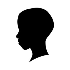 a child silhouette vector child profile vector