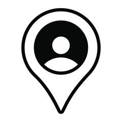user location Icon. User interface Vector Illustration, As a Simple Vector Sign and Trendy Symbol in Line Art Style, for Design and Websites, or Mobile Apps,