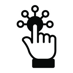 interaction Icon. User interface Vector Illustration, As a Simple Vector Sign and Trendy Symbol in Line Art Style, for Design and Websites, or Mobile Apps,