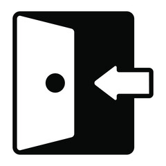 login Icon. User interface Vector Illustration, As a Simple Vector Sign and Trendy Symbol in Line Art Style, for Design and Websites, or Mobile Apps,