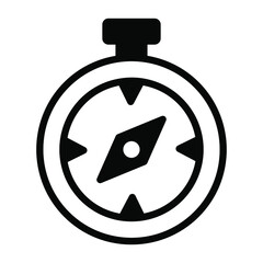 compass Icon. User interface Vector Illustration, As a Simple Vector Sign and Trendy Symbol in Line Art Style, for Design and Websites, or Mobile Apps,