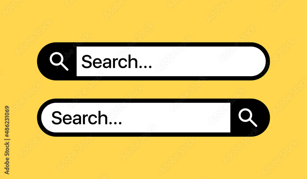 Poster search bar icon set. search bar for user interface, design and website. address and navigation bar i