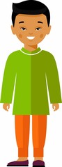 Vector illustration of india man. Indian man dressed in national india costumes.