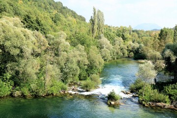 lovely nature, the Cetina river near Blato na Cetini, Croatia