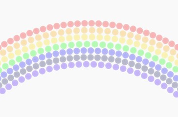 カラフルな水玉模様の虹