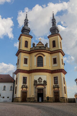 Fototapeta na wymiar Church of the Discovery of the Holy Cross (Kostel Nalezeni svateho Krize) in Litomysl, Czech Republic