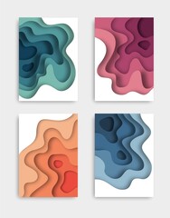 Abstract Paper Cut Illustration Background