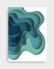 Abstract Paper Cut Illustration Background