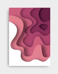 Abstract Paper Cut Illustration Background