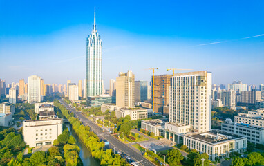 Urban scenery of Changzhou City, Jiangsu Province, China