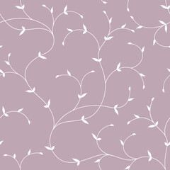 seamless pattern of branches and leaves