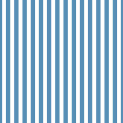 Obraz premium Vertical blue and white stripes background. Straight lines. Seamless and repeating pattern. Editable vector illustration.