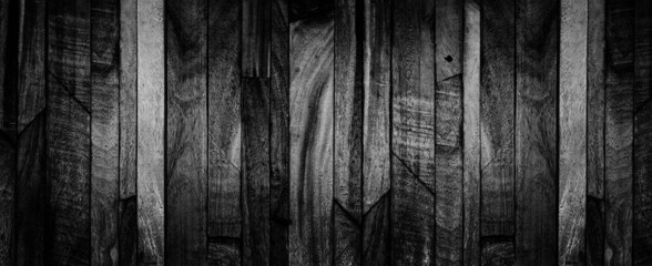 Panorama dark and gray wood texture natural, plywood texture background surface with old natural pattern,