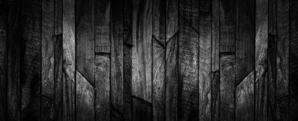 Panorama dark and gray wood texture natural, plywood texture background surface with old natural pattern,