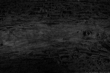 Black wood board texture background. Close-up.