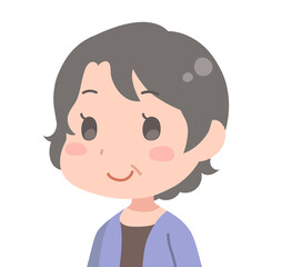笑顔の中年女性