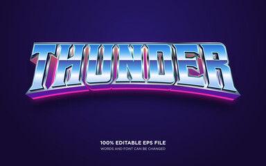 Thunder editable text style effect
