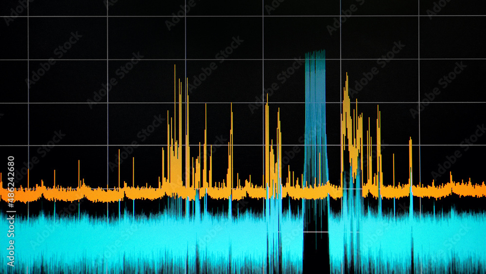 Poster electrical waveforms of the measured digital signal. oscillogram of the output signal. radio measure
