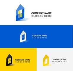 logo home construction cozy home home interior identity company business building brand