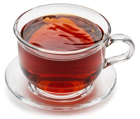 Cup of tea isolated on white background. File contains clipping path.
