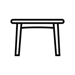 table dinning line icon vector. table dinning sign. isolated contour symbol black illustration