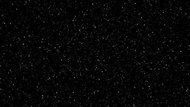 Space background animation. White particles overlay. Stars backdrop