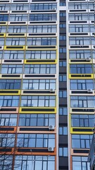 The wall of colorful windows 
