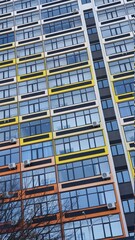 The wall of colorful windows 
