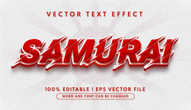 Samurai editable text effect style