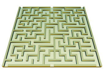 Labyrinth : three entrances but only one is the right one