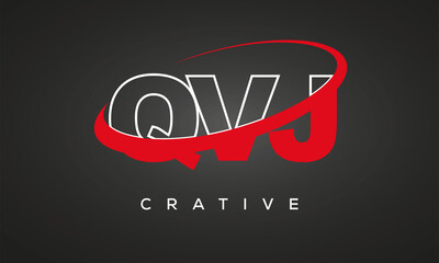 QVJ Letters Creative Professional logo for all kinds of business

