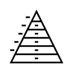 pyramid chart line icon vector. pyramid chart sign. isolated contour symbol black illustration