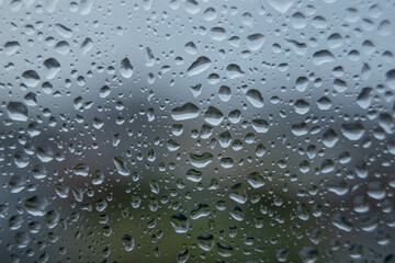 Raindrops on the window pane