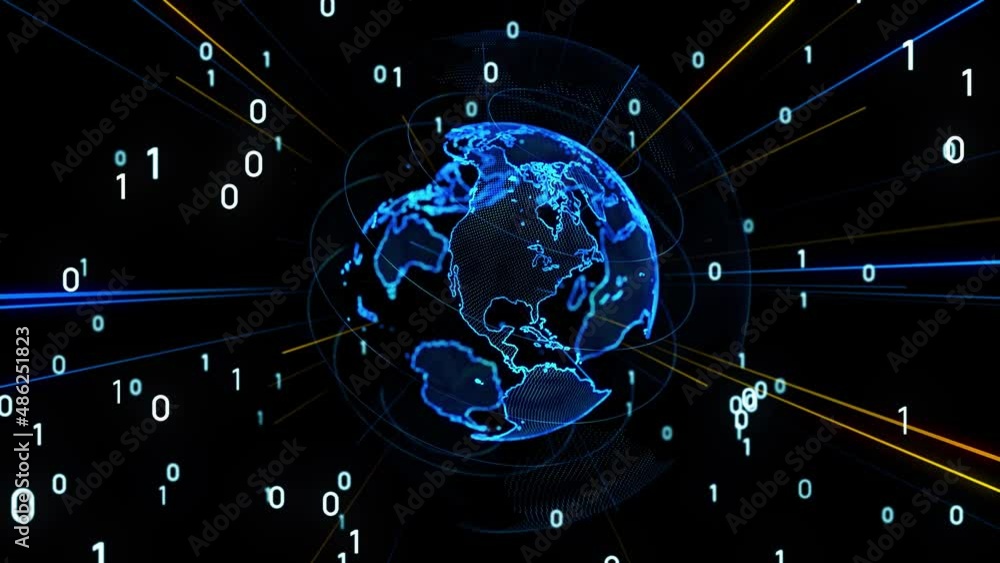 Poster Digital transformation concept. System engineering. Global communication network.