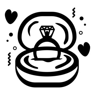 recommend clip art: Diamond Ring with Opened Box Concept, Engagement Ring Vector Icon Design, Valentines Day Symbol, Love and Romance Sign, Friendship and Love sickness stock illustration