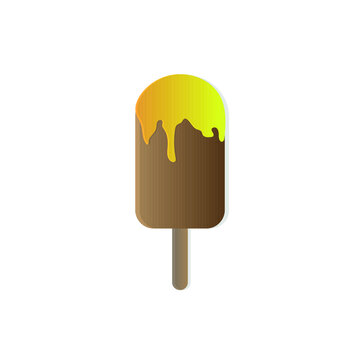 Vector image of ice cream on a stick