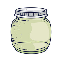 jar of glass green