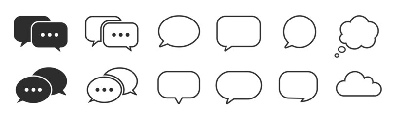 chat icons vector, message bubble speech icon, vector illustration