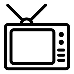 Tv Flat Icon Isolated On White Background