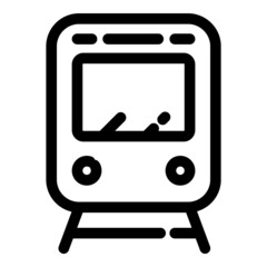 Train Flat Icon Isolated On White Background