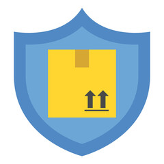 Package Protect - Flat color icon.