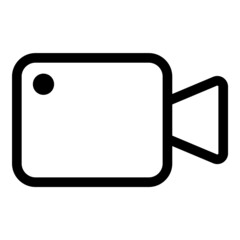 Video Camera Flat Icon Isolated On White Background