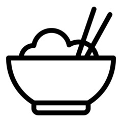 Asian Food Flat Icon Isolated On White Background